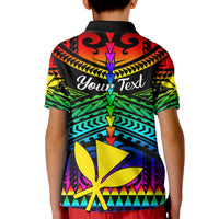 Personalised Hawaii Kid Polo Shirt Kanaka Maoli Kakau 2023 National Coming Out Day - Wonder Print Shop