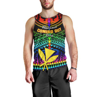 Personalised Hawaii Men Tank Top Kanaka Maoli Kakau 2023 National Coming Out Day - Wonder Print Shop