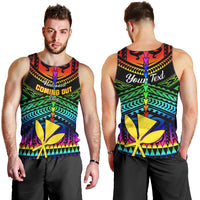 Personalised Hawaii Men Tank Top Kanaka Maoli Kakau 2023 National Coming Out Day - Wonder Print Shop