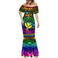 Personalised Hawaii Mermaid Dress Kanaka Maoli Kakau 2023 National Coming Out Day - Wonder Print Shop