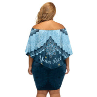 Personalized Diwali Family Matching Off Shoulder Short Dress and Hawaiian Shirt Festival of Lights - Wonder Print Shop