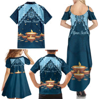 Personalized Diwali Family Matching Summer Maxi Dress and Hawaiian Shirt Festival of Lights - Wonder Print Shop