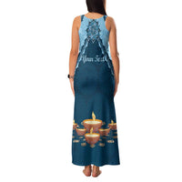 Personalized Diwali Family Matching Tank Maxi Dress and Hawaiian Shirt Festival of Lights - Wonder Print Shop