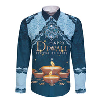 Personalized Diwali Long Sleeve Button Shirt Festival of Lights - Wonder Print Shop