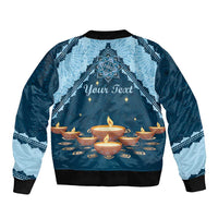 Personalized Diwali Sleeve Zip Bomber Jacket Festival of Lights - Wonder Print Shop