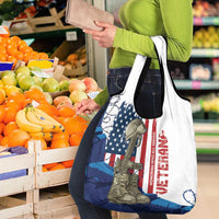 Happy Veterans Day Grocery Bag Honoring All Who Served
