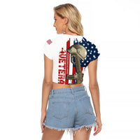 Happy Veterans Day Raglan Cropped T Shirt Honoring All Who Served - Wonder Print Shop