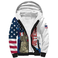 Happy Veterans Day Sherpa Hoodie Honoring All Who Served - Wonder Print Shop