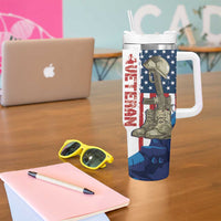 Happy Veterans Day Tumbler With Handle Honoring All Who Served - Wonder Print Shop