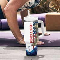 Happy Veterans Day Tumbler With Handle Honoring All Who Served - Wonder Print Shop