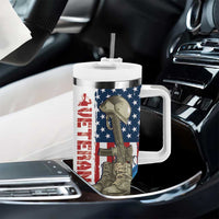 Happy Veterans Day Tumbler With Handle Honoring All Who Served - Wonder Print Shop