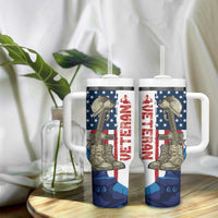 Happy Veterans Day Tumbler With Handle Honoring All Who Served - Wonder Print Shop
