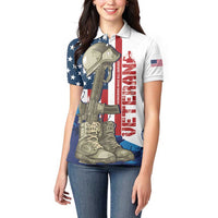 Happy Veterans Day Women Polo Shirt Honoring All Who Served - Wonder Print Shop