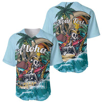 Personalized Aloha Hawaii Skeleton Baseball Jersey Tropical Summer Vibe - Wonder Print Shop