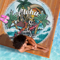 Aloha Hawaii Skeleton Beach Blanket Tropical Summer Vibe - Wonder Print Shop
