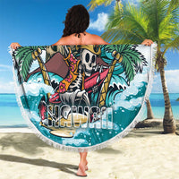 Aloha Hawaii Skeleton Beach Blanket Tropical Summer Vibe - Wonder Print Shop