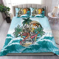 Aloha Hawaii Skeleton Bedding Set Tropical Summer Vibe - Wonder Print Shop