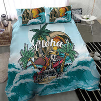Aloha Hawaii Skeleton Bedding Set Tropical Summer Vibe - Wonder Print Shop