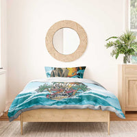 Aloha Hawaii Skeleton Bedding Set Tropical Summer Vibe - Wonder Print Shop