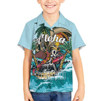 Personalized Aloha Hawaii Skeleton Kid Hawaiian Shirt Tropical Summer Vibe - Wonder Print Shop