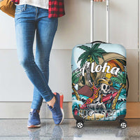 Aloha Hawaii Skeleton Luggage Cover Tropical Summer Vibe - Wonder Print Shop