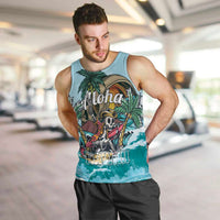 Personalized Aloha Hawaii Skeleton Men Tank Top Tropical Summer Vibe - Wonder Print Shop