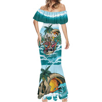 Personalized Aloha Hawaii Skeleton Mermaid Dress Tropical Summer Vibe - Wonder Print Shop