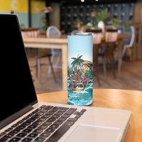 Personalized Aloha Hawaii Skeleton Skinny Tumbler Tropical Summer Vibe - Wonder Print Shop