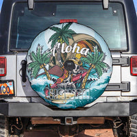 Aloha Hawaii Skeleton Spare Tire Cover Tropical Summer Vibe - Wonder Print Shop