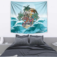 Aloha Hawaii Skeleton Tapestry Tropical Summer Vibe - Wonder Print Shop