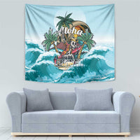 Aloha Hawaii Skeleton Tapestry Tropical Summer Vibe - Wonder Print Shop