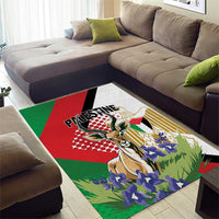 Palestine Area Rug Mountain Gazelle With Faqqua Iris - Wonder Print Shop