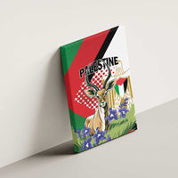 Palestine Canvas Wall Art Mountain Gazelle With Faqqua Iris - Wonder Print Shop