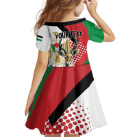 Personalized Palestine Family Matching Short Sleeve Bodycon Dress and Hawaiian Shirt Mountain Gazelle With Faqqua Iris - Wonder Print Shop