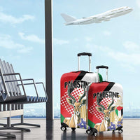 Palestine Luggage Cover Mountain Gazelle With Faqqua Iris - Wonder Print Shop