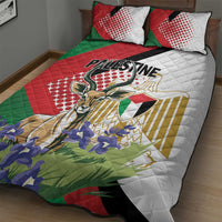 Palestine Quilt Bed Set Mountain Gazelle With Faqqua Iris - Wonder Print Shop