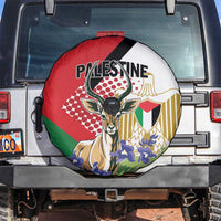 Palestine Spare Tire Cover Mountain Gazelle With Faqqua Iris - Wonder Print Shop