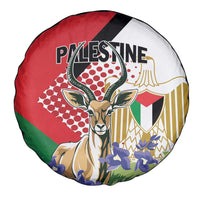 Palestine Spare Tire Cover Mountain Gazelle With Faqqua Iris - Wonder Print Shop