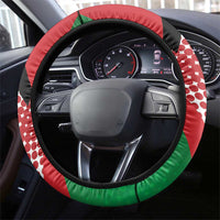 Palestine Steering Wheel Cover Mountain Gazelle With Faqqua Iris - Wonder Print Shop