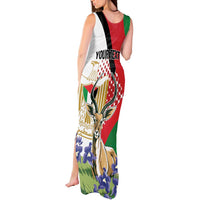 Personalized Palestine Tank Maxi Dress Mountain Gazelle With Faqqua Iris - Wonder Print Shop