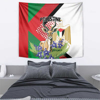 Palestine Tapestry Mountain Gazelle With Faqqua Iris - Wonder Print Shop