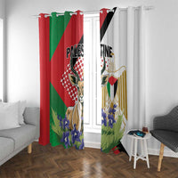 Palestine Window Curtain Mountain Gazelle With Faqqua Iris - Wonder Print Shop