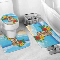 Collectivity of Saint Martin Bathroom Set Hibiscus Flowers Tropical Beach - Wonder Print Shop