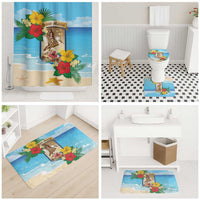 Collectivity of Saint Martin Bathroom Set Hibiscus Flowers Tropical Beach - Wonder Print Shop