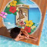 Collectivity of Saint Martin Beach Blanket Hibiscus Flowers Tropical Beach - Wonder Print Shop