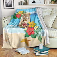 Collectivity of Saint Martin Blanket Hibiscus Flowers Tropical Beach - Wonder Print Shop