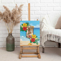 Collectivity of Saint Martin Canvas Wall Art Hibiscus Flowers Tropical Beach - Wonder Print Shop