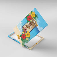Collectivity of Saint Martin Canvas Wall Art Hibiscus Flowers Tropical Beach - Wonder Print Shop
