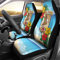 Collectivity of Saint Martin Car Seat Cover Hibiscus Flowers Tropical Beach - Wonder Print Shop