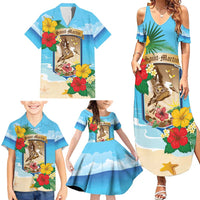 Personalized Collectivity of Saint Martin Family Matching Summer Maxi Dress and Hawaiian Shirt Hibiscus Flowers Tropical Beach - Wonder Print Shop